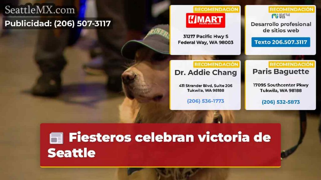 Fiesteros celebran victoria de Seattle