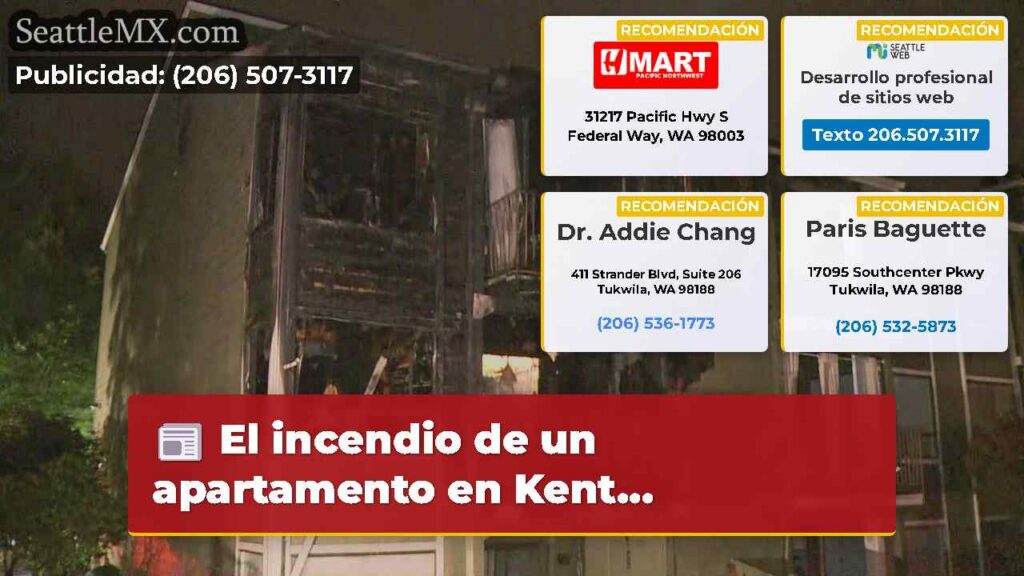 El incendio de un apartamento en Kent...