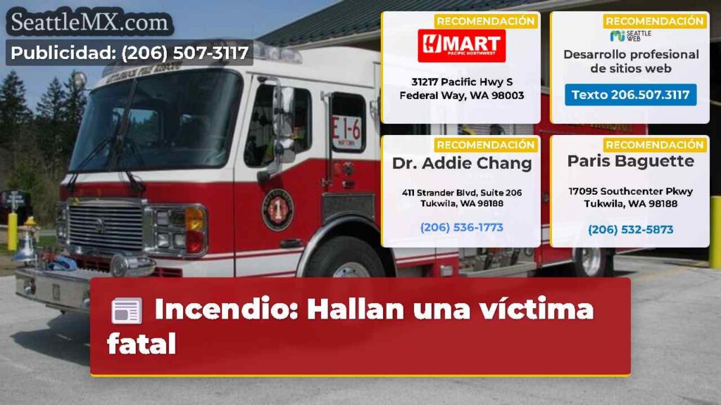 Incendio: Hallan una víctima fatal
