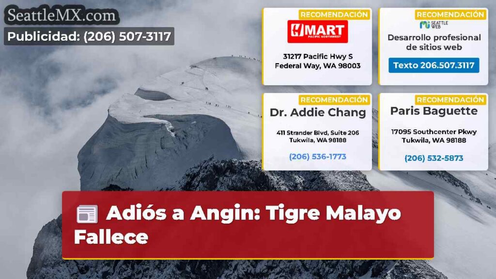 Adiós a Angin: Tigre Malayo Fallece