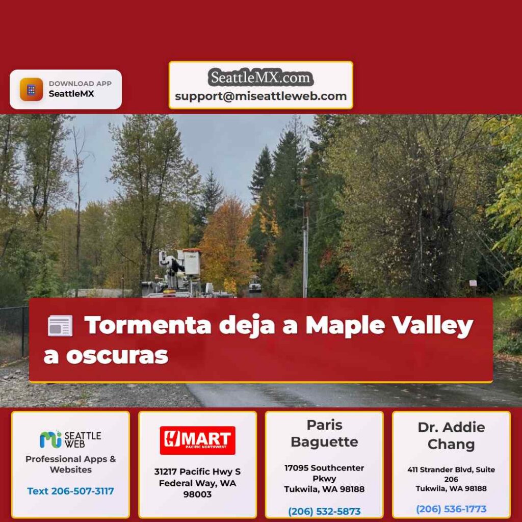 Tormenta deja a Maple Valley a oscuras