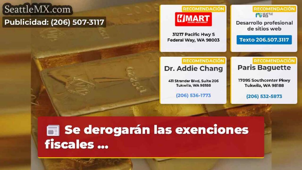 Se derogarán las exenciones fiscales ...