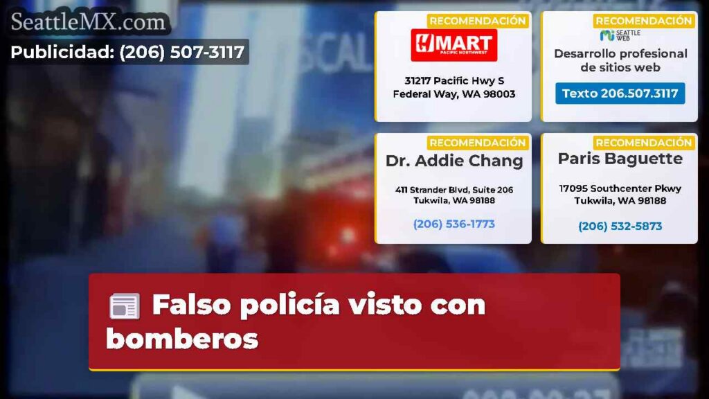 Falso policía visto con bomberos