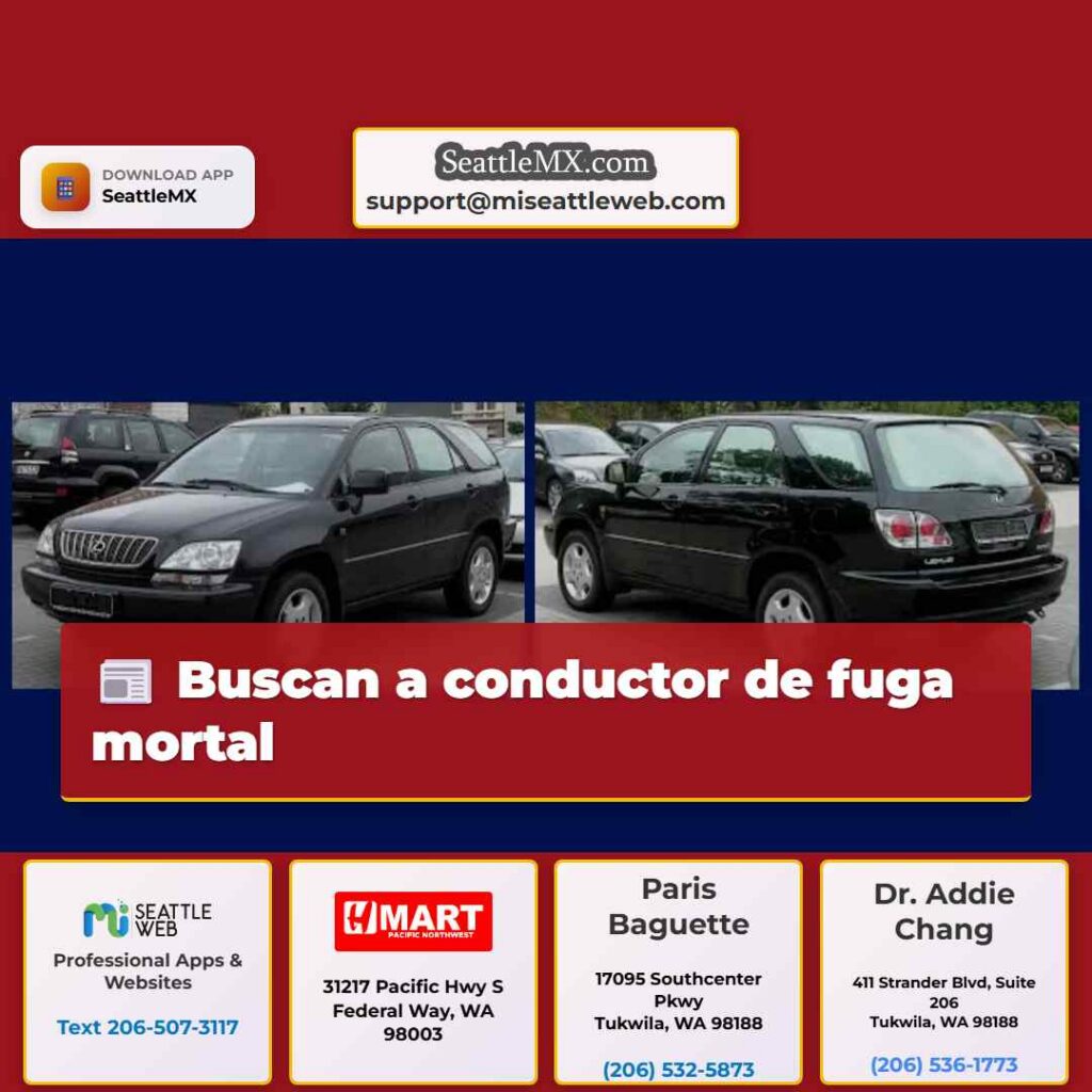 Buscan a conductor de fuga mortal