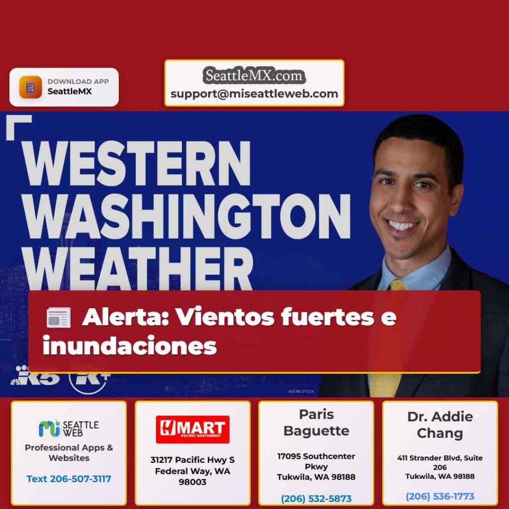 Alerta: Vientos fuertes e inundaciones