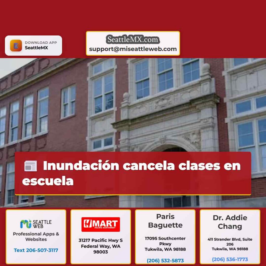 Inundación cancela clases en escuela