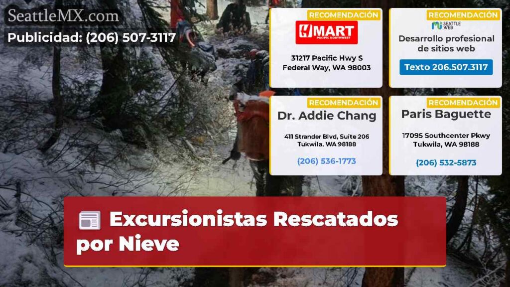 Excursionistas Rescatados por Nieve