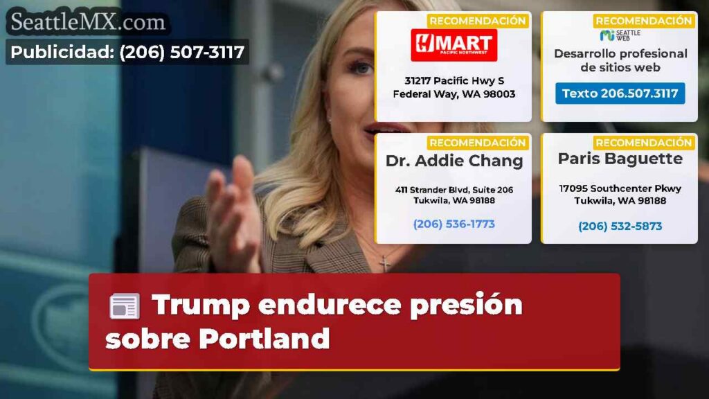 Trump endurece presión sobre Portland