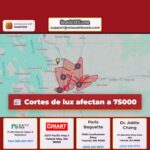 Cortes de luz afectan a 75000
