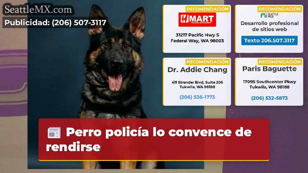 Perro policía lo convence de rendirse