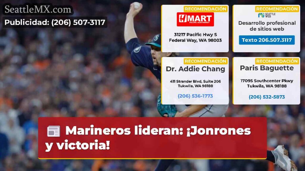 Marineros lideran: ¡Jonrones y victoria!