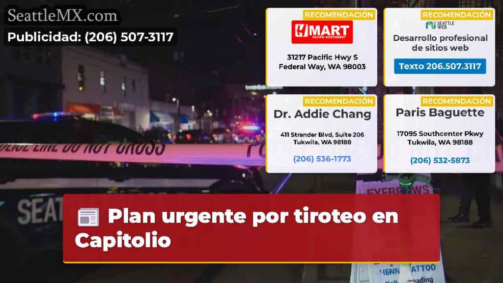 Plan urgente por tiroteo en Capitolio