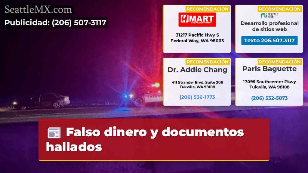 Falso dinero y documentos hallados