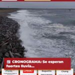 CRONOGRAMA Se esperan fuertes lluvia…
