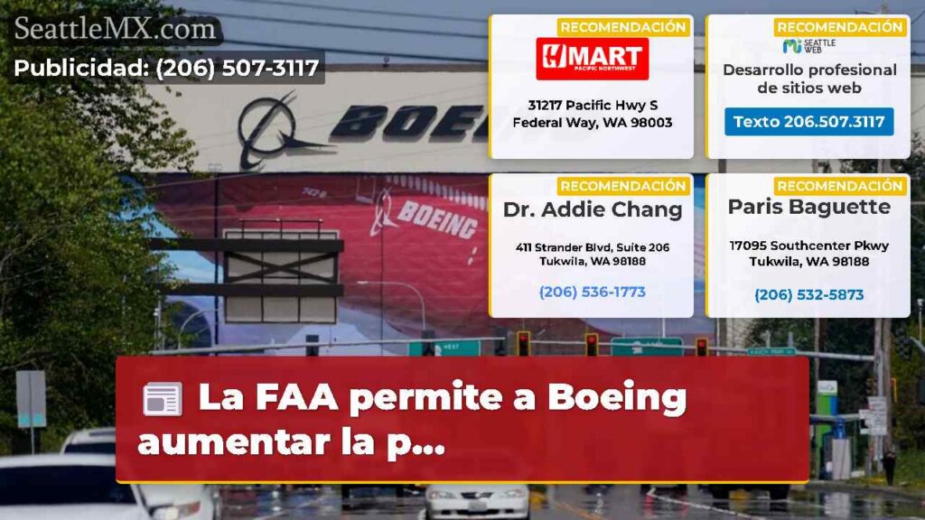 La FAA permite a Boeing aumentar la p...