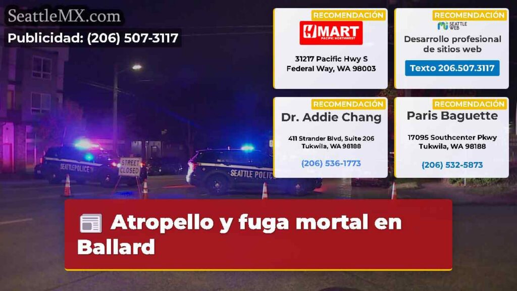 Atropello y fuga mortal en Ballard