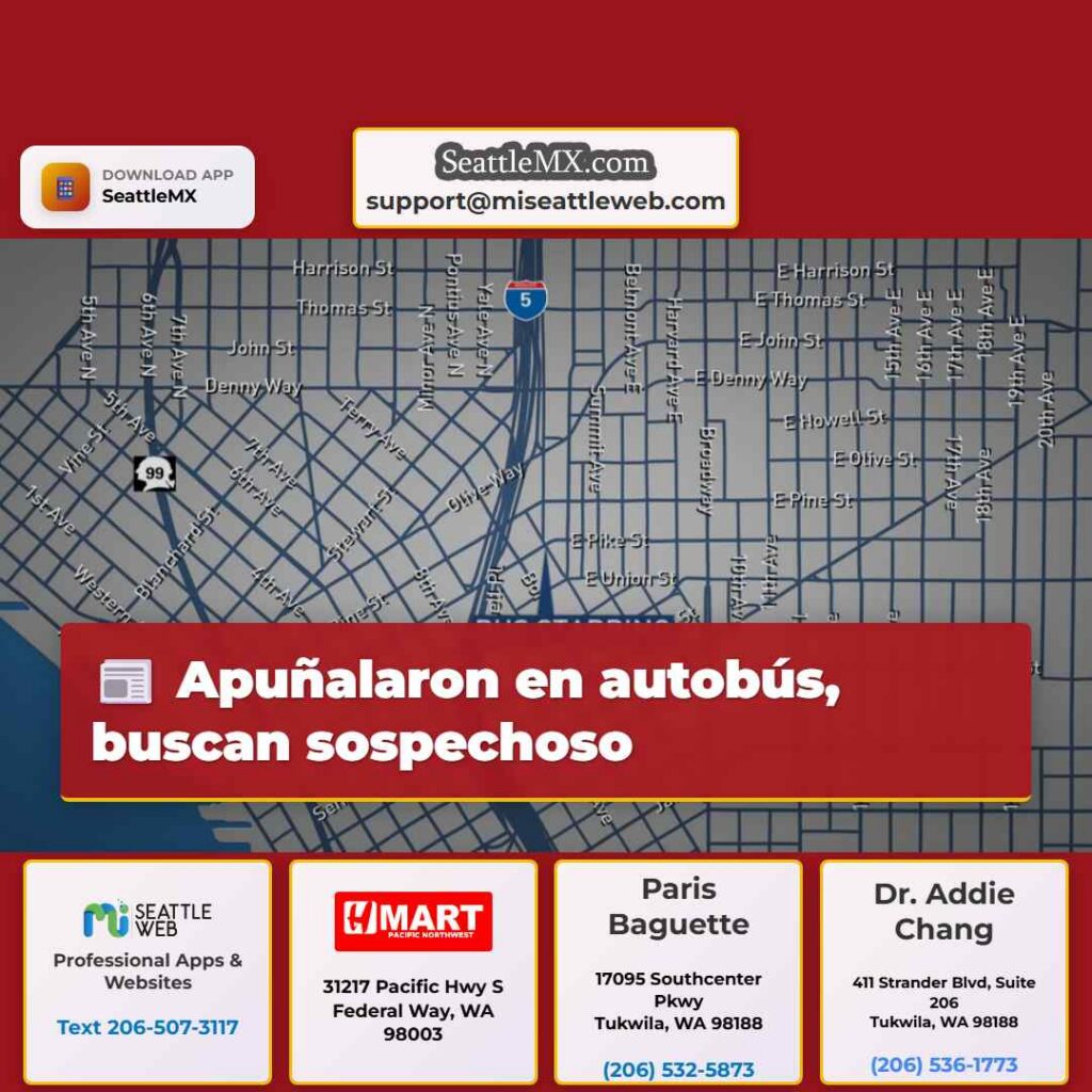 Apuñalaron en autobús, buscan sospechoso