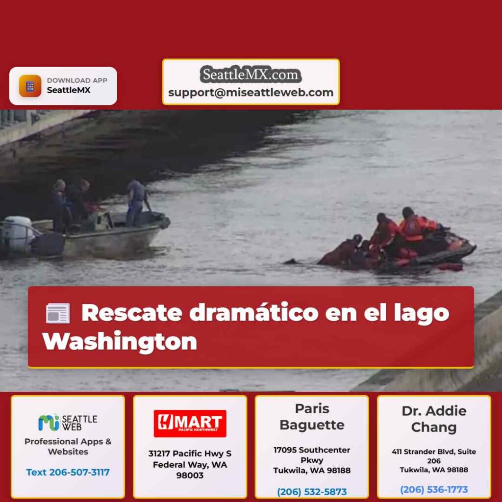 Rescate dramático en el lago Washington