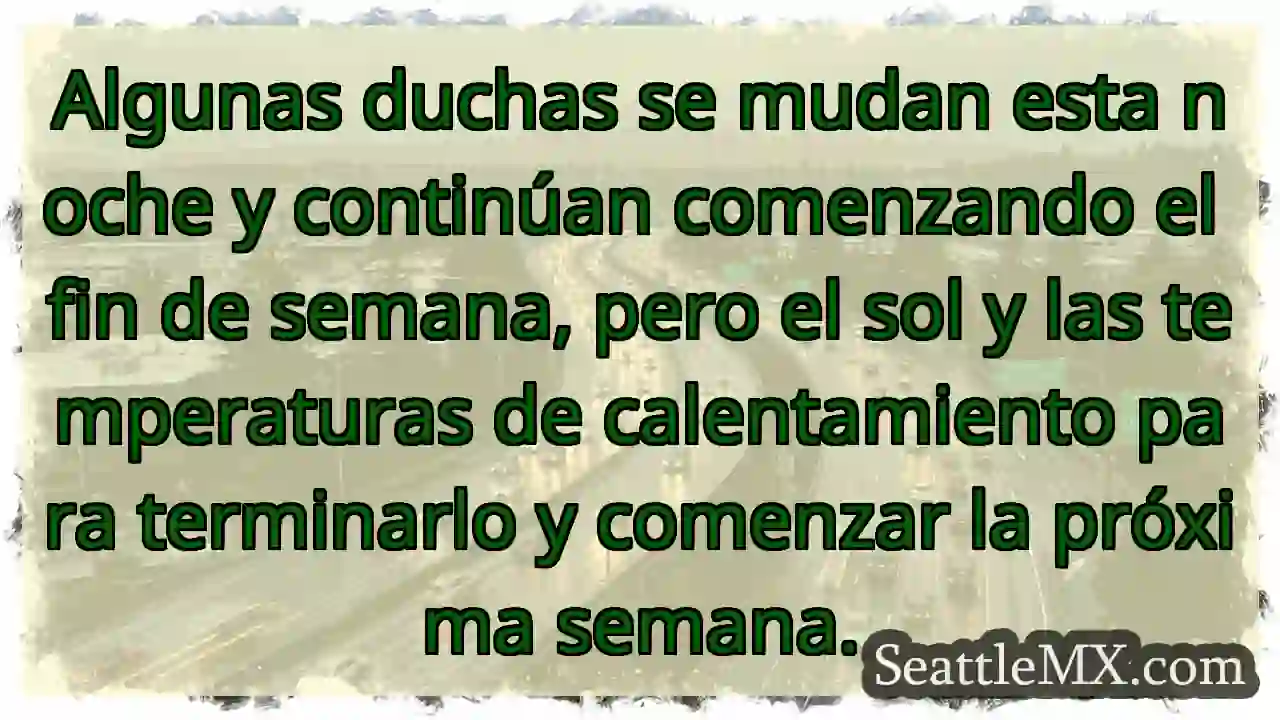 Algunas duchas se mudan esta noche y continúan