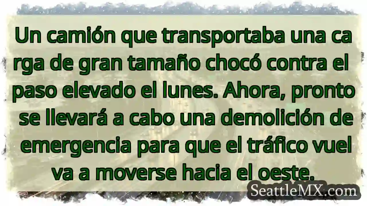 Un camión que transportaba una carga de gran