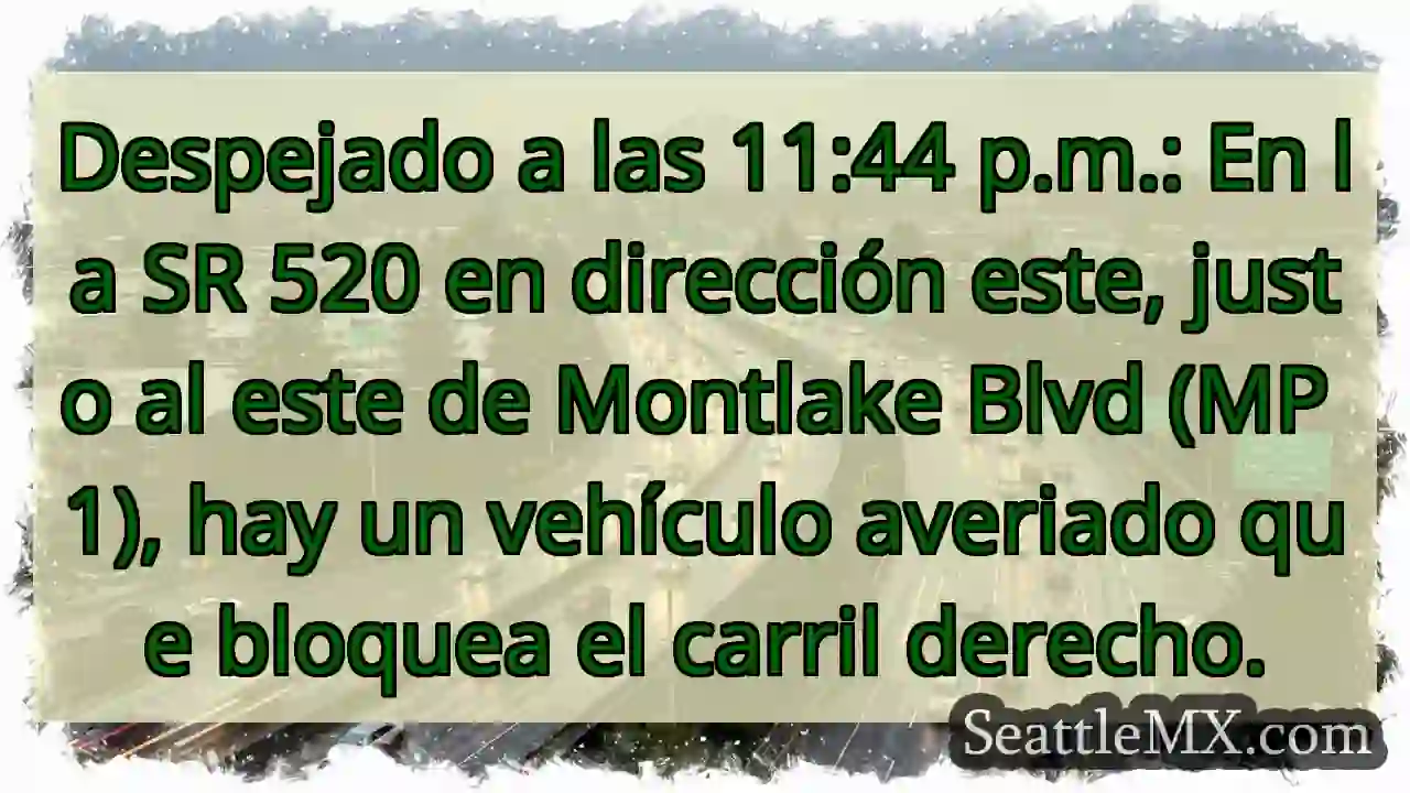 Despejado a las 11:44 p.m.: En la SR 520 en