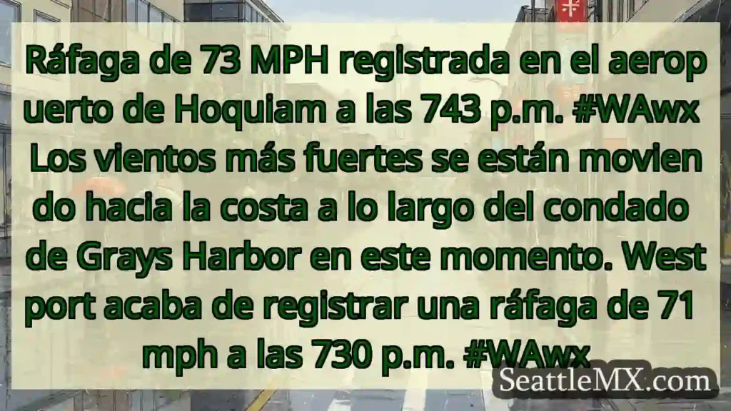 Ráfaga de 73 MPH registrada en el aeropuerto de