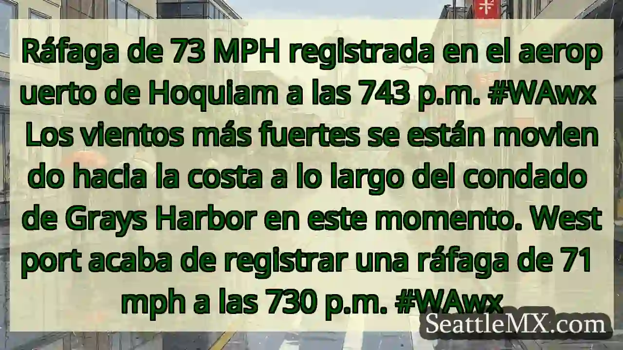 Ráfaga de 73 MPH registrada en el aeropuerto de