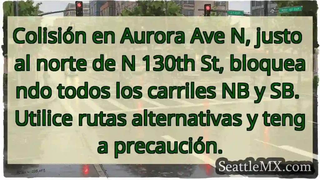 Colisión en Aurora Ave N, justo al norte de N