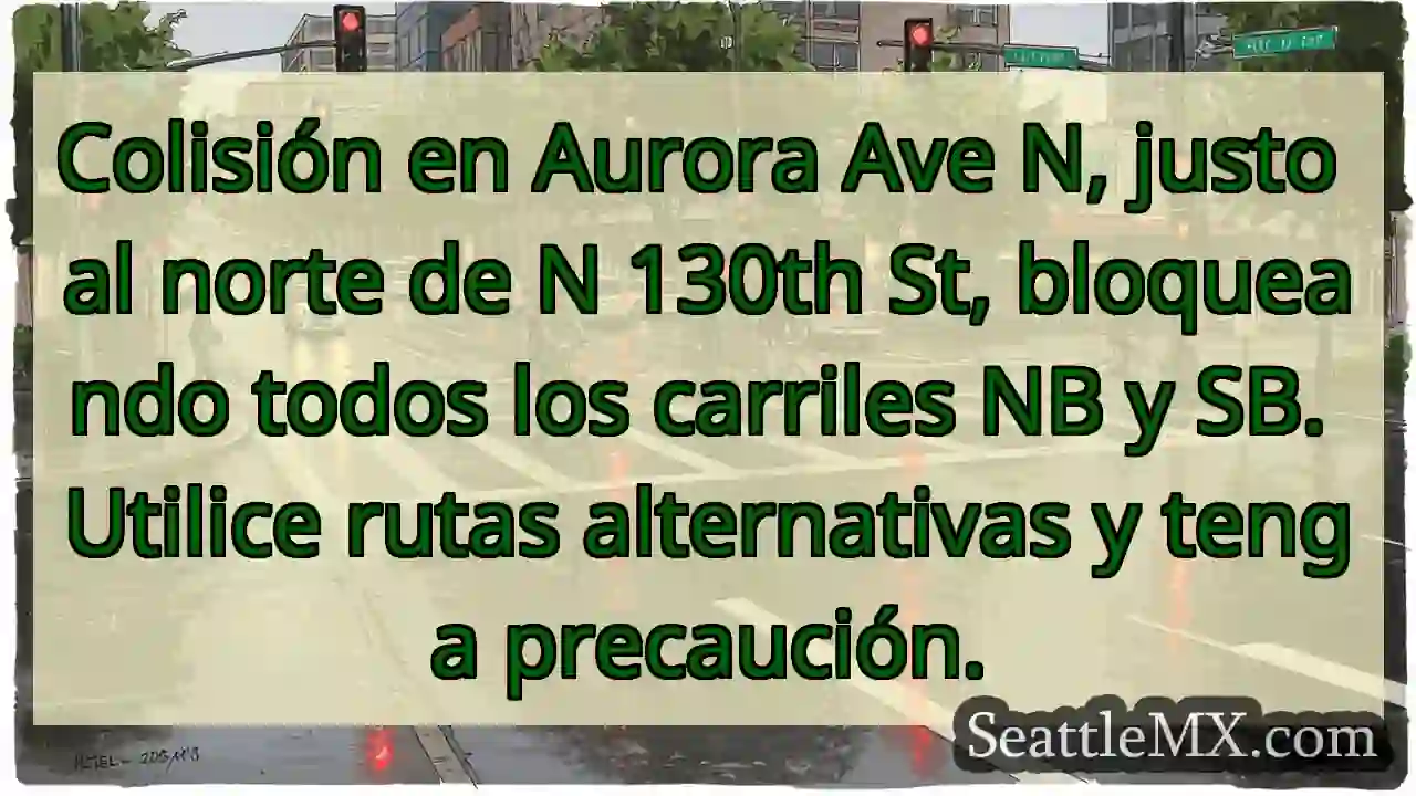 Colisión en Aurora Ave N, justo al norte de N