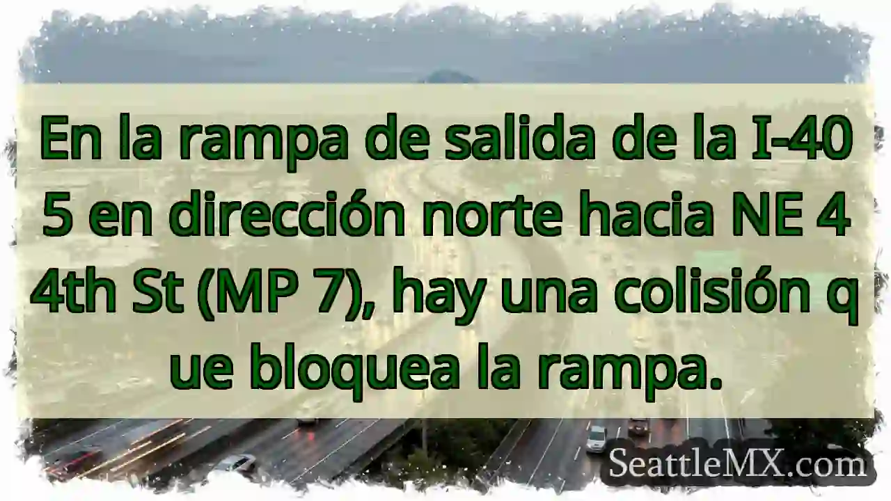 En la rampa de salida de la I-405 en dirección