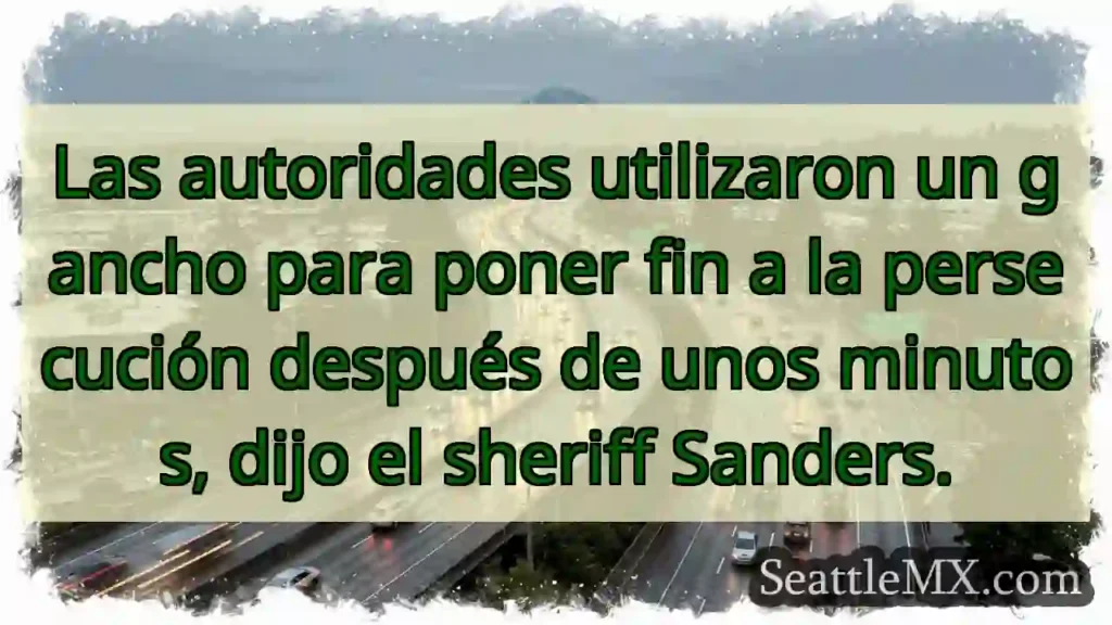 Noticias de transporte de Seattle 11 Las autoridades utilizaron un gancho para poner
