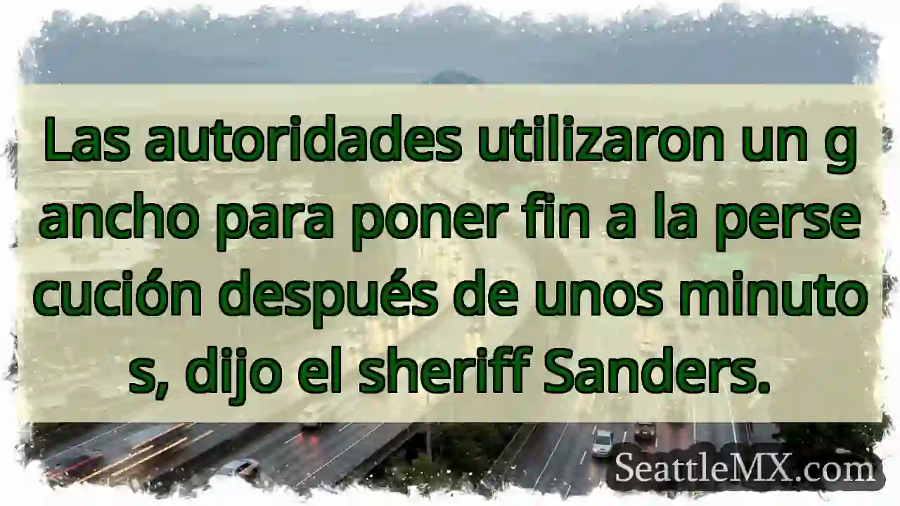 Noticias de transporte de Seattle 12 Las autoridades utilizaron un gancho para poner