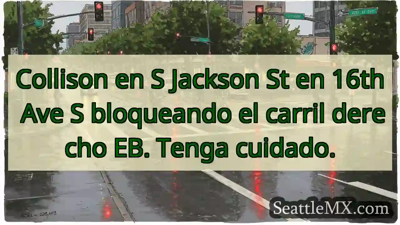 Noticias de transporte de Seattle 2 Collison en S Jackson St en 16th Ave S bloqueando