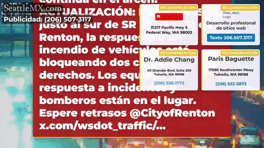 Noticias de transporte de Seattle 3 CLARO: Todos los carriles de NB I-405 están