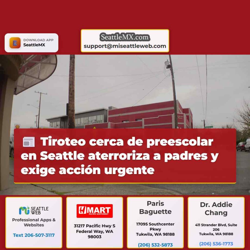 Tiroteo cerca de preescolar en Seattle aterroriza