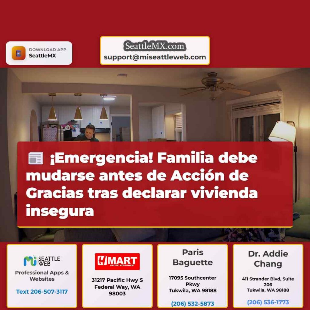¡Emergencia! Familia debe mudarse antes de Acción