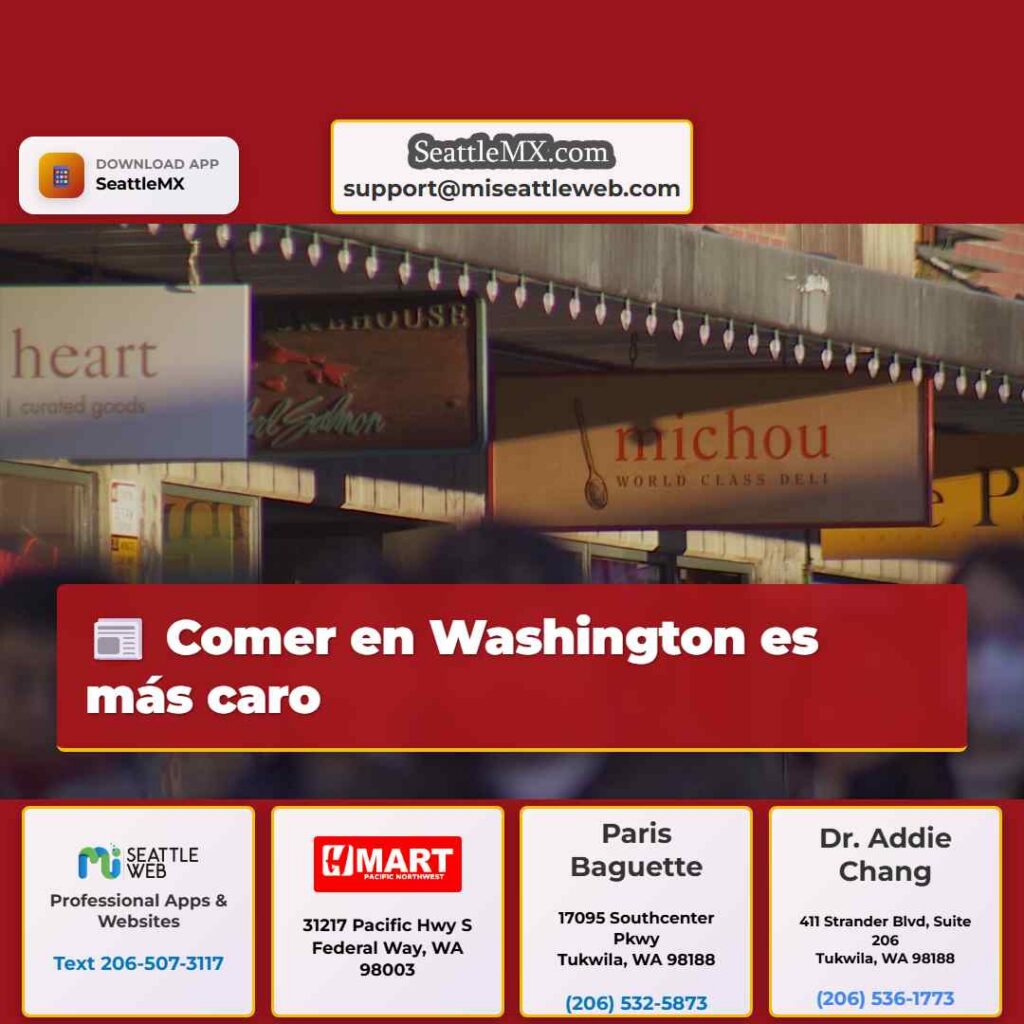 Comer en Washington es más caro