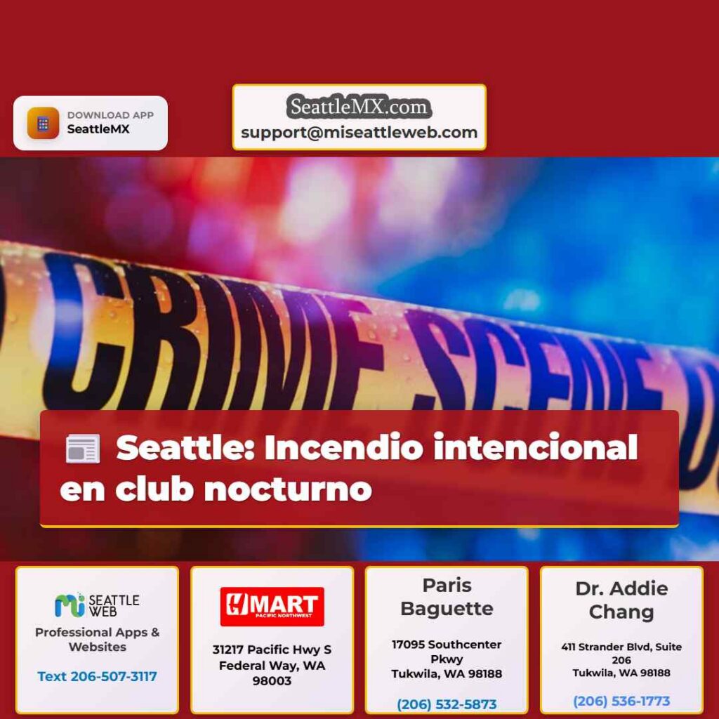 Seattle: Incendio intencional en club nocturno