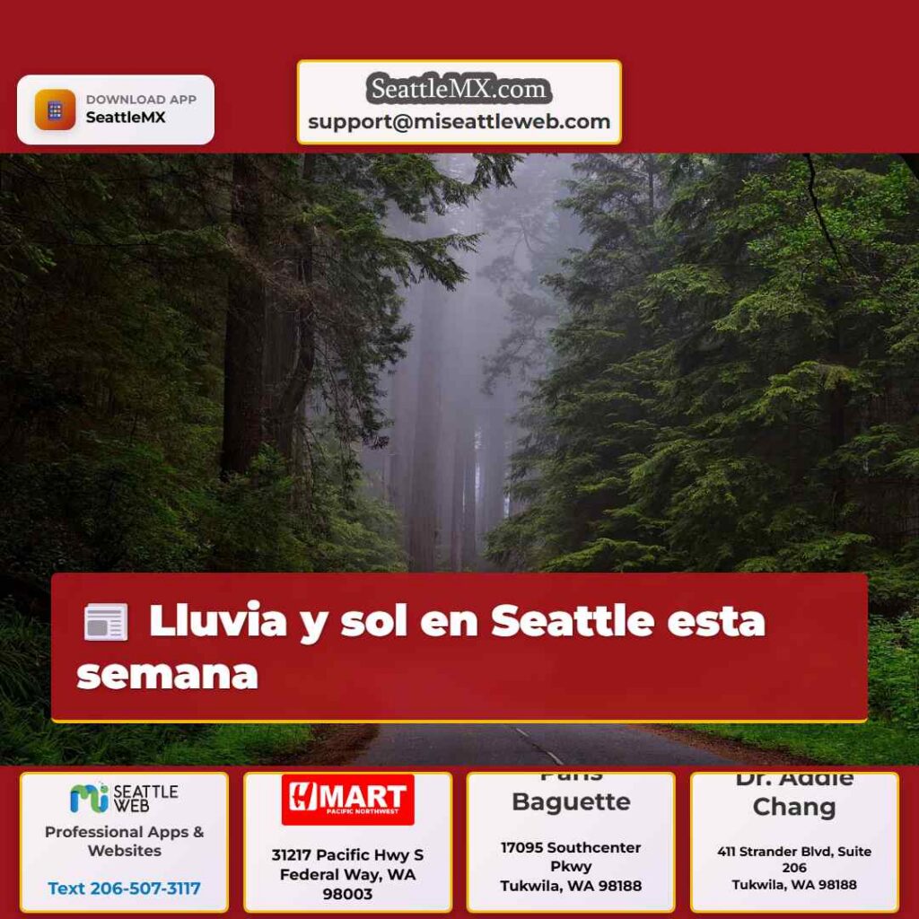 Lluvia y sol en Seattle esta semana