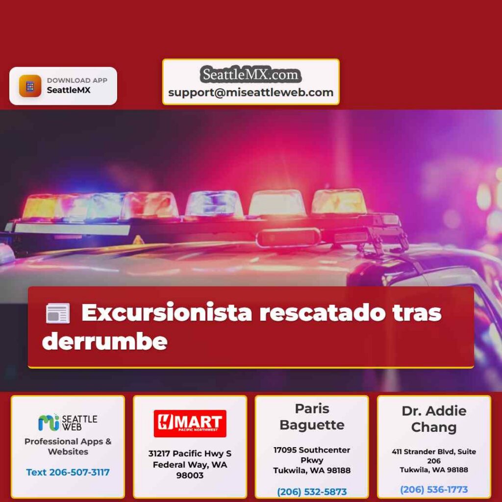 Excursionista rescatado tras derrumbe