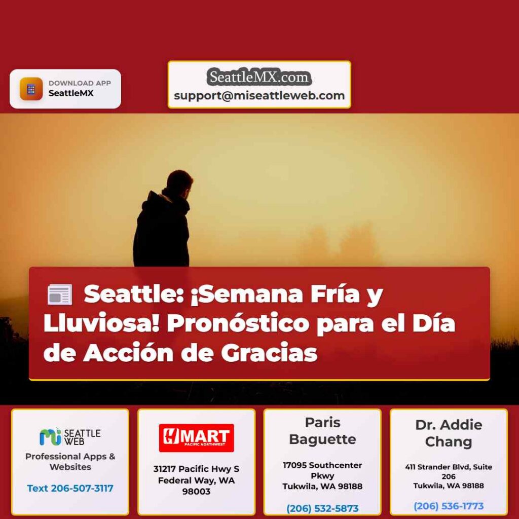 Seattle: ¡Semana Fría y Lluviosa! Pronóstico para