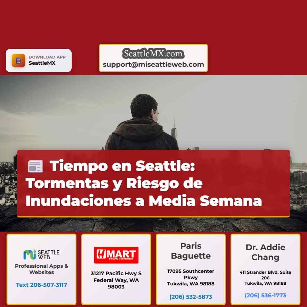 Tiempo en Seattle: Tormentas y Riesgo de