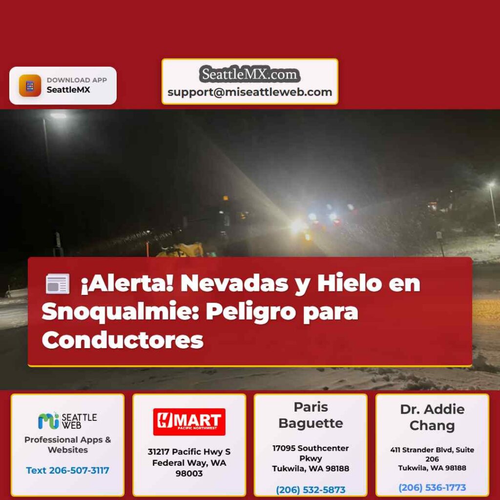 ¡Alerta! Nevadas y Hielo en Snoqualmie: Peligro