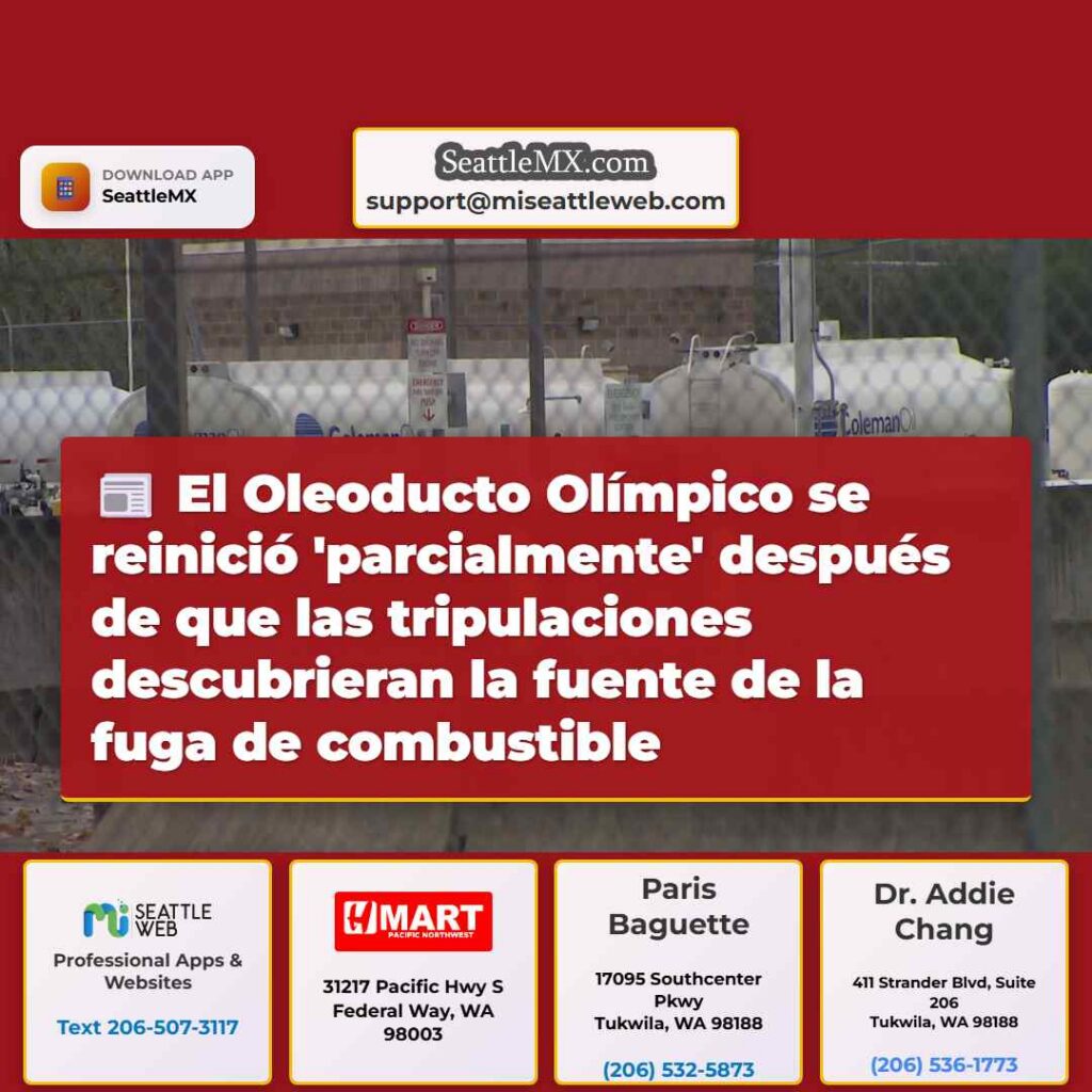 El Oleoducto Olímpico se reinició 'parcialmente'