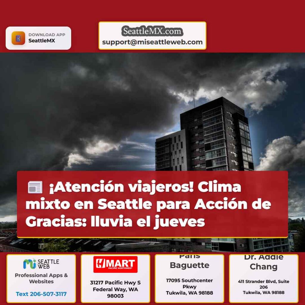 ¡Atención viajeros! Clima mixto en Seattle para