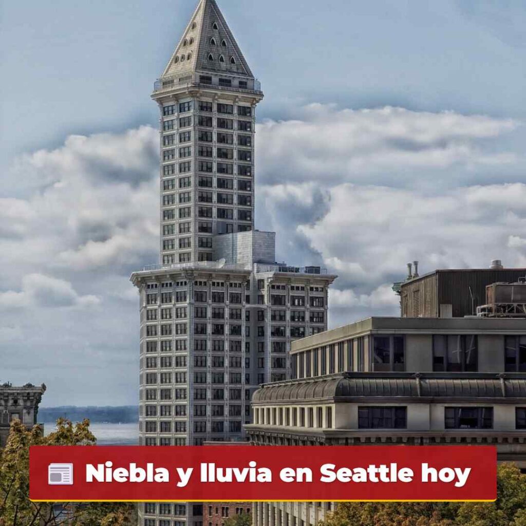 Niebla y lluvia en Seattle hoy