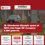 Oleoducto Olympic restablece operaciones a plena capacidad tras reparación de fuga