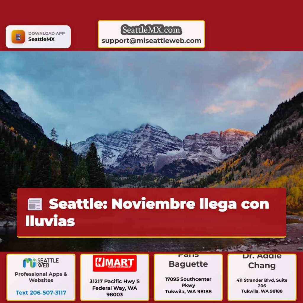 Seattle: Noviembre llega con lluvias