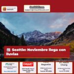 Seattle Noviembre llega con lluvias