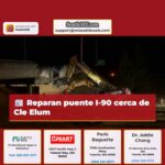 Las reparaciones de emergencia del paso elevado dañado de la I-90 cerca de Cle Elum comenzarán este mes